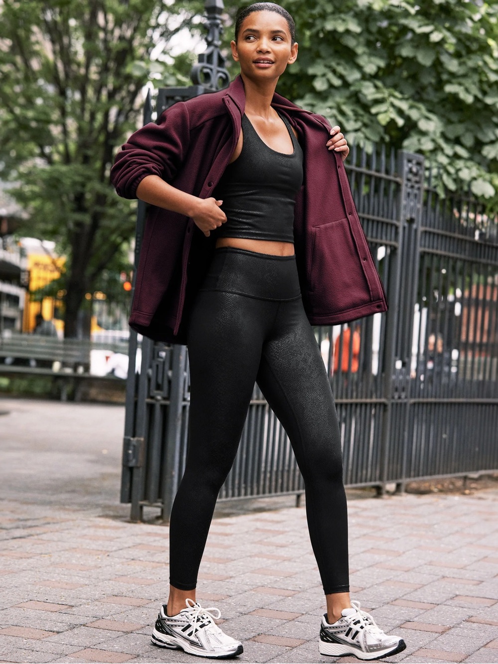 Beyond Yoga PowerShine Black Leggings and Tank